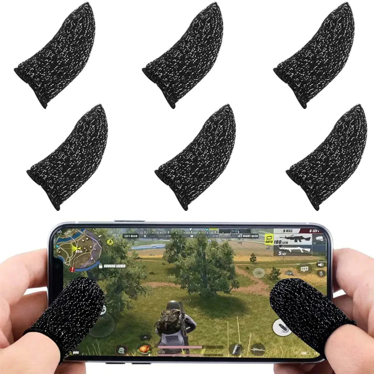 10 Pcs Screen PUBG Gaming Finger Sleeve Game Controller Mobile Sweatproof Gloves