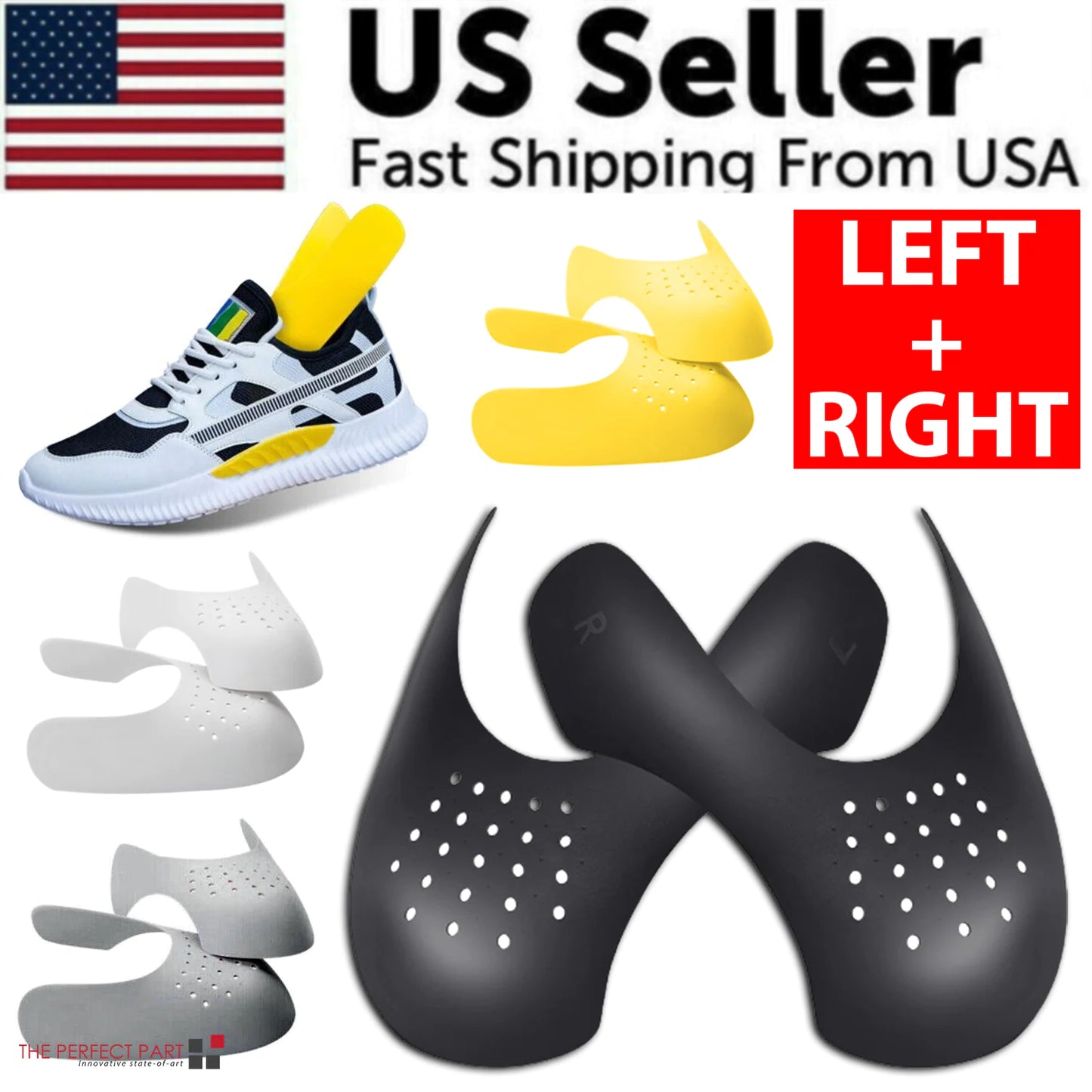 Pair Sneaker Shoe Anti Crease Protector Decreaser Toe Force Creasing Shoes Cover